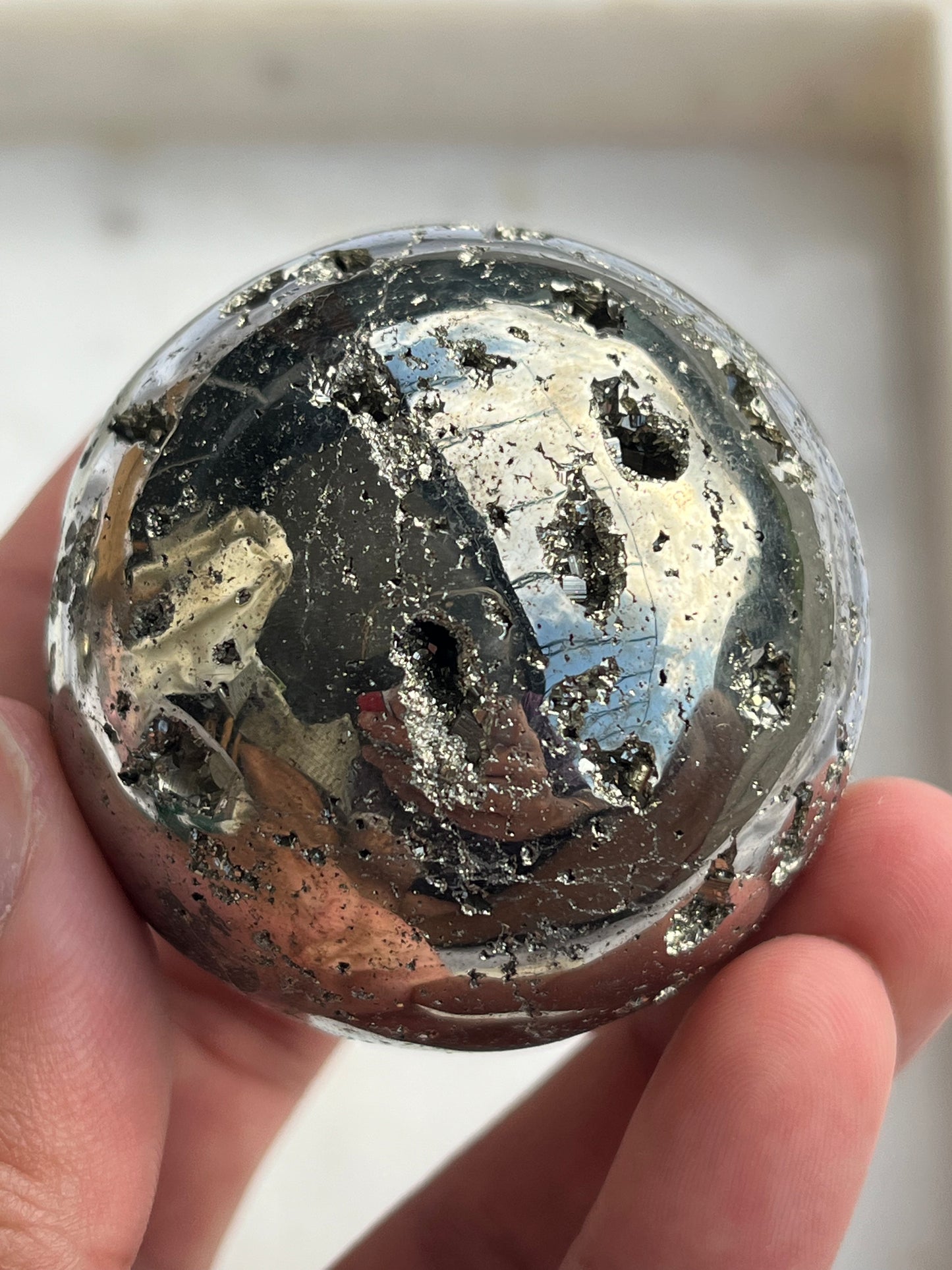 A Grade Peruvian Druzy Pyrite Sphere 04