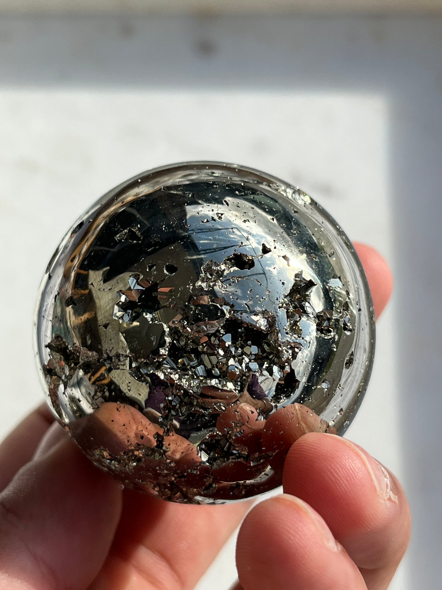 A Grade Peruvian Druzy Pyrite Sphere 02