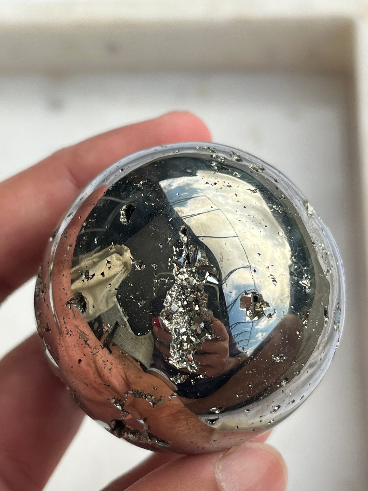 A Grade Peruvian Druzy Pyrite Sphere 05