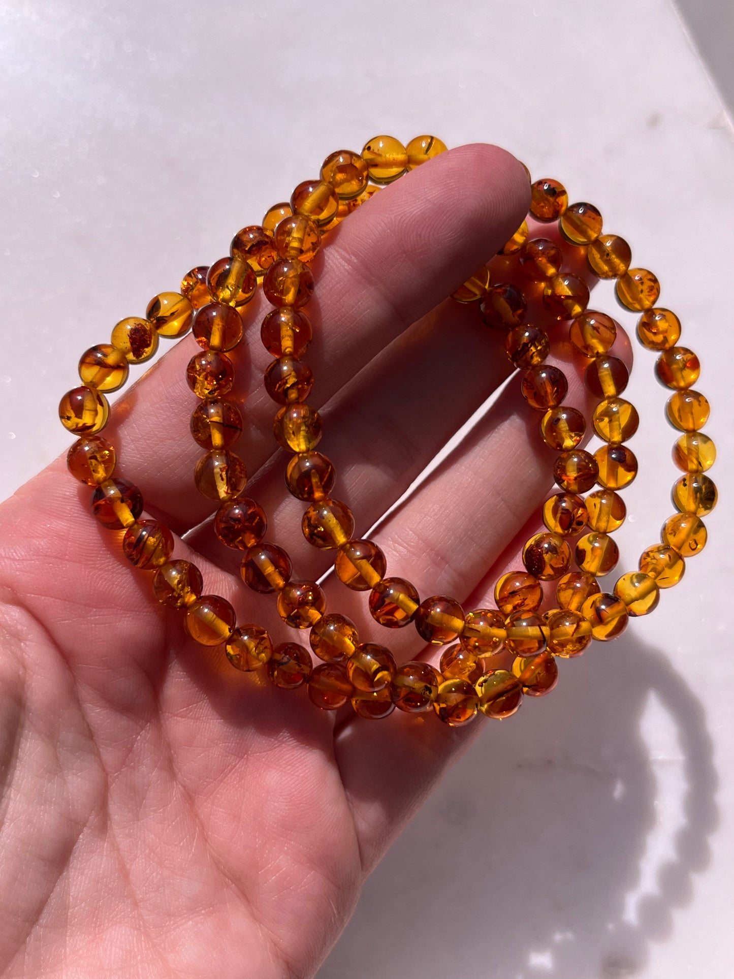 Baltic Amber 6mm Bead Bracelet