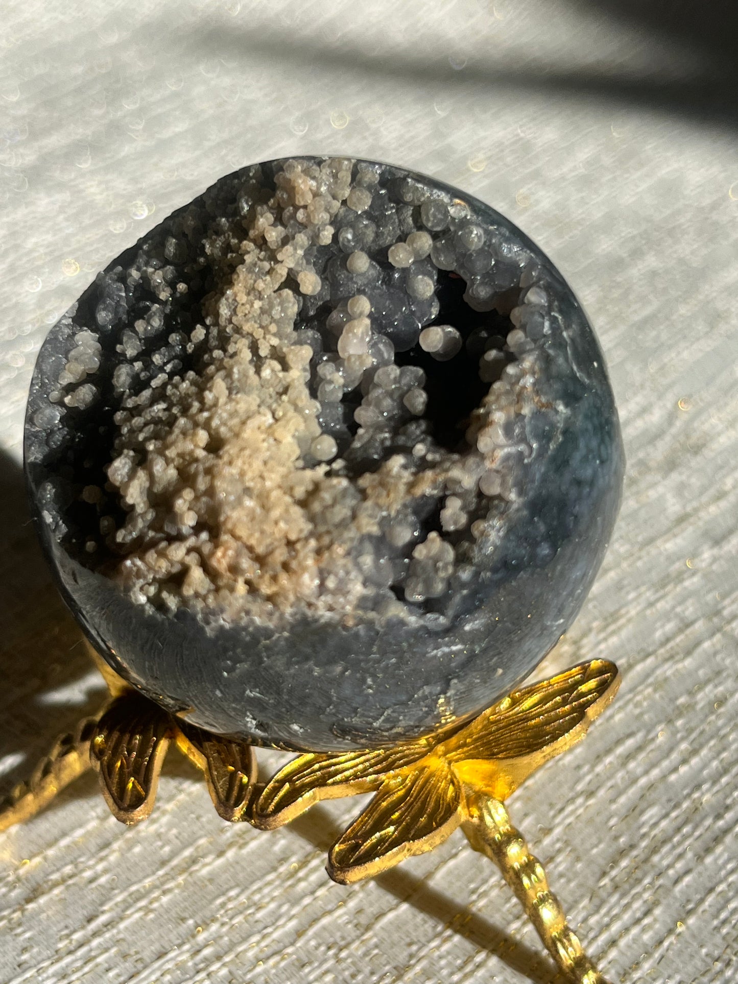Grape Agate (Grape Chalcedony) Semi Polished Sphere