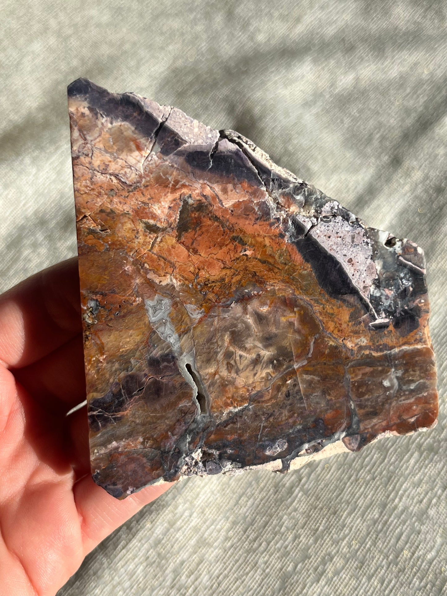 Red and Purple Tiffany Stone Slab A