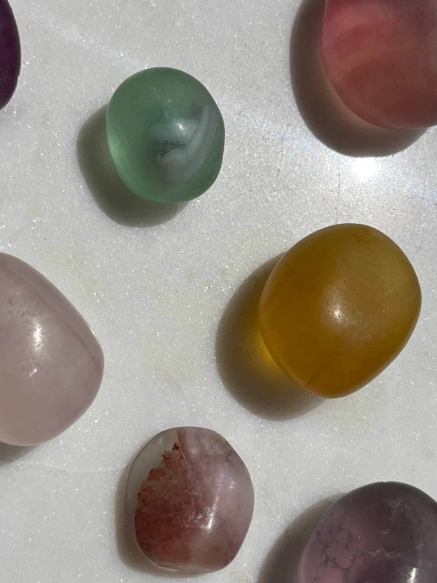 Multicoloured Chunky Fluorite Tumbled Stones (250g Pack)