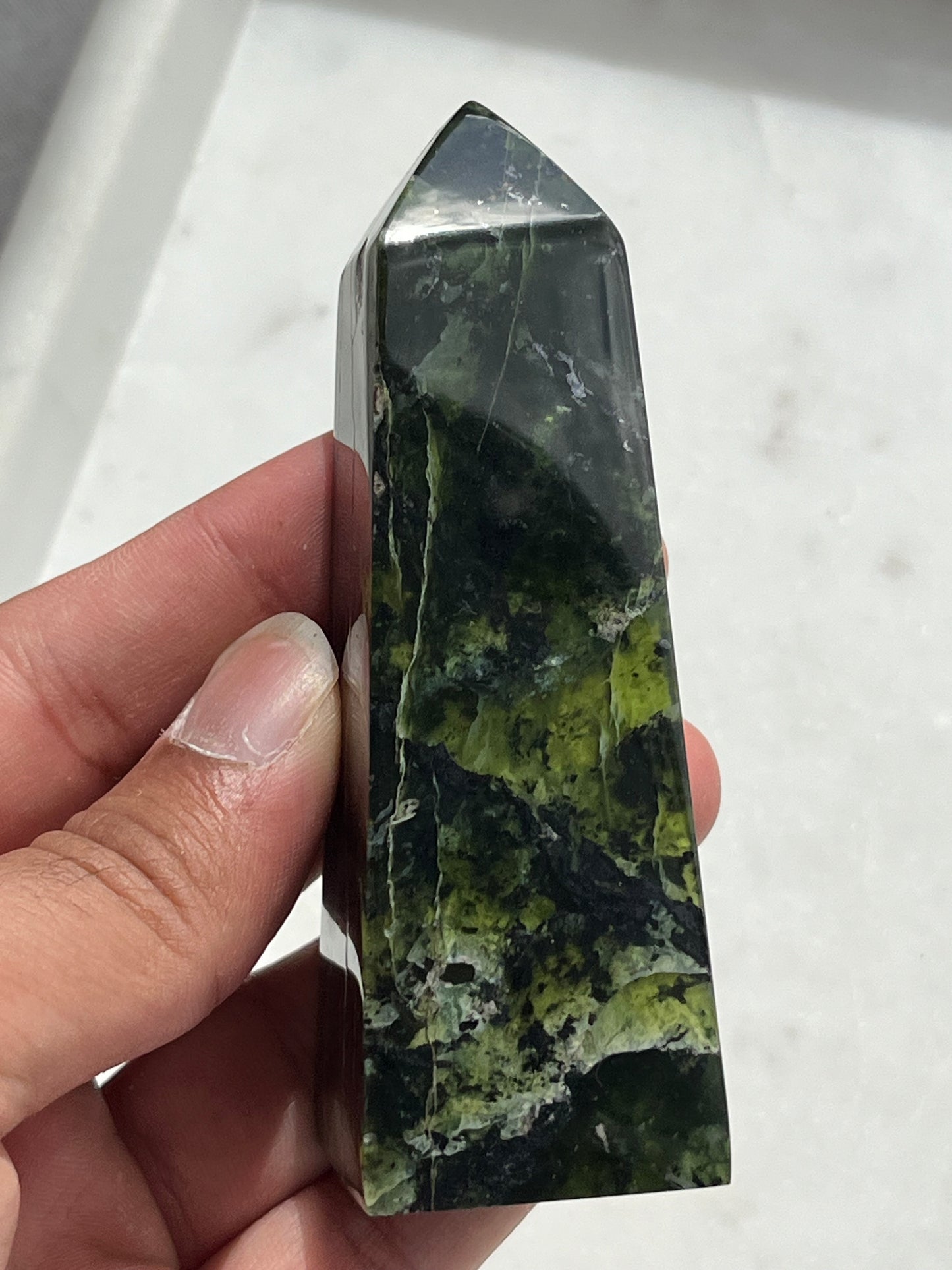 High Grade Serpentine Tower w/Hematite Inclusions (You Choose)