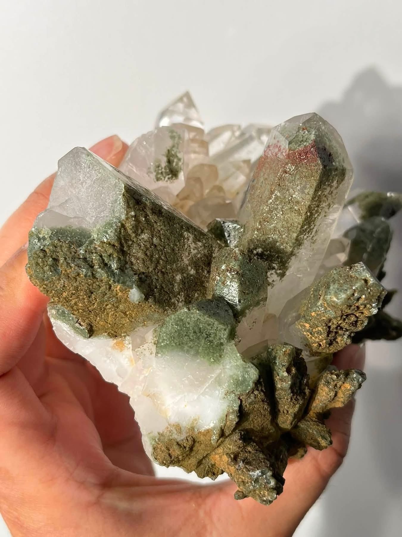 XL Chlorite Garden Quartz Cluster Specimen E