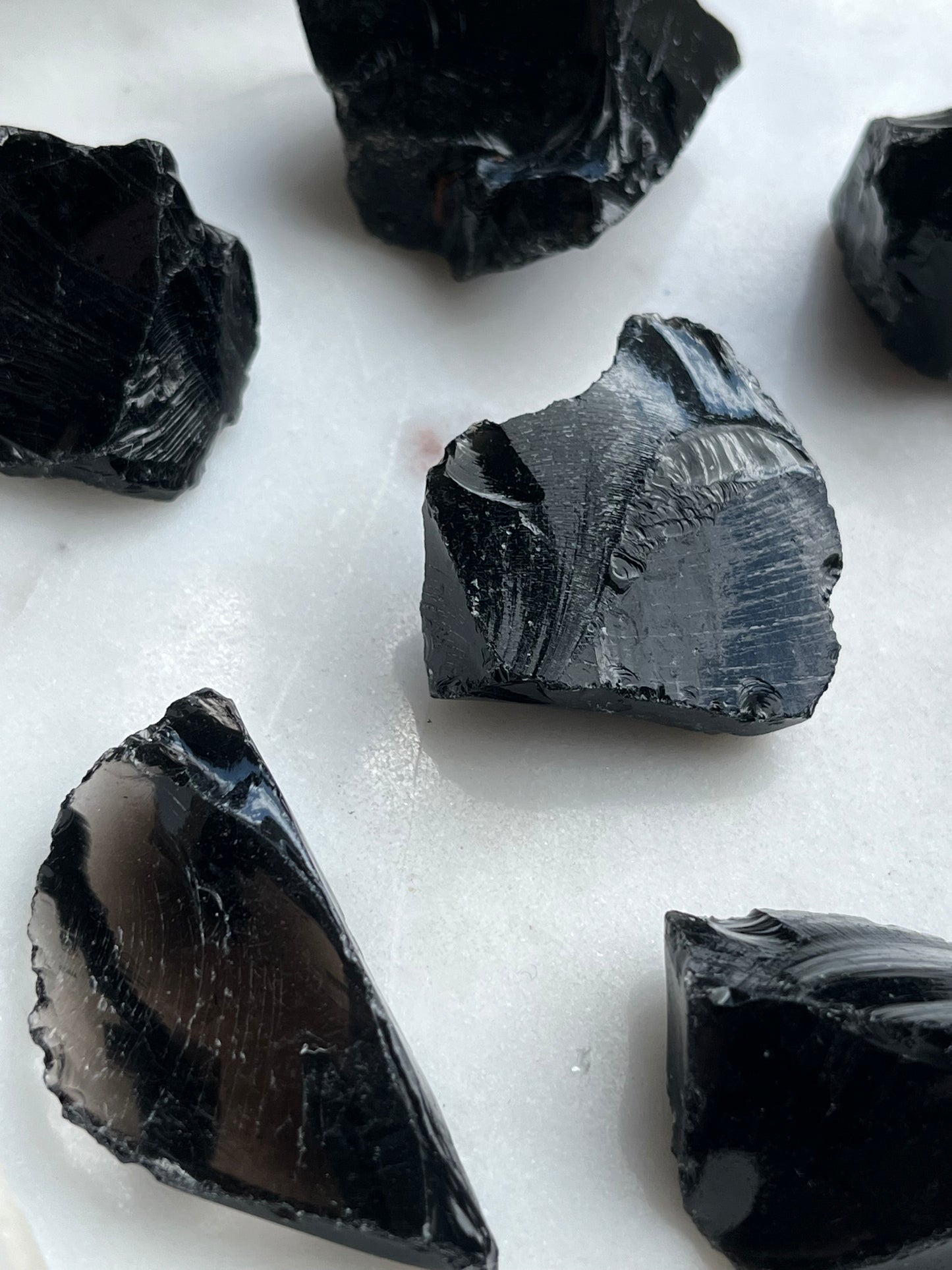 Black Obsidian Raw Stones (250g packs)