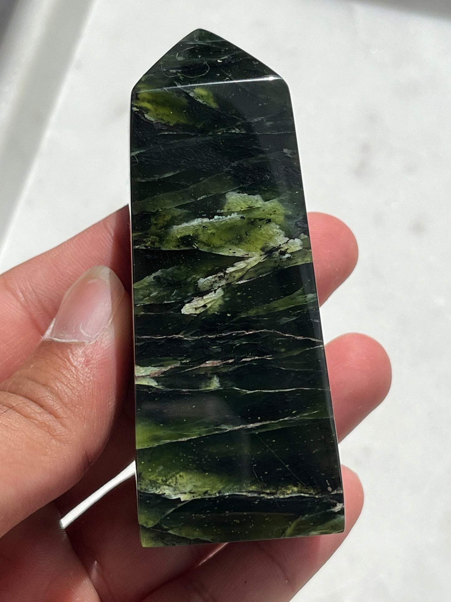 High Grade Serpentine Tower w/Hematite Inclusions (You Choose)