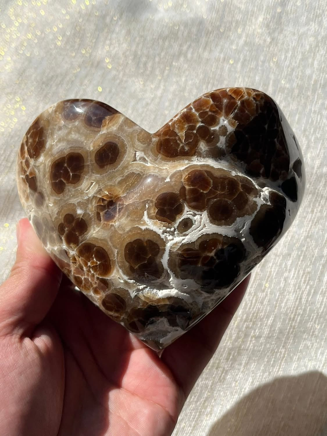 High Grade Botryoidal Chocolate Calcite Statement Heart A