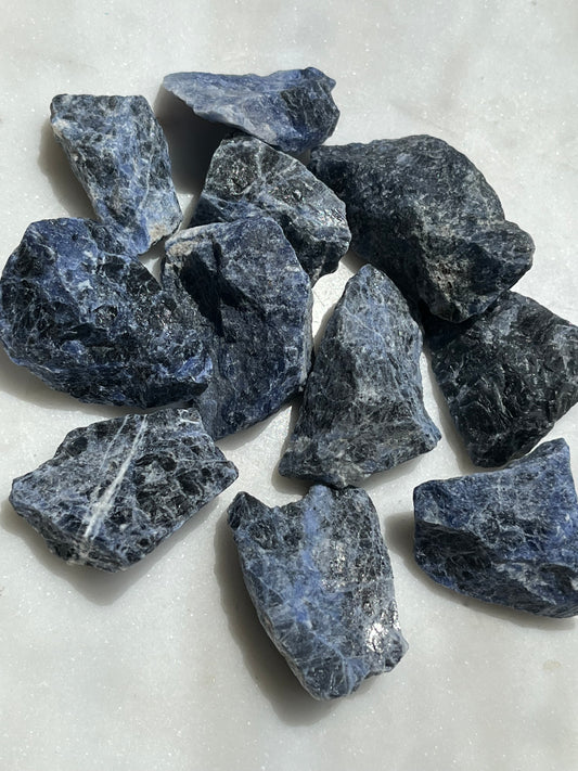 High Grade Sodalite Raw Stones (250g Pack)
