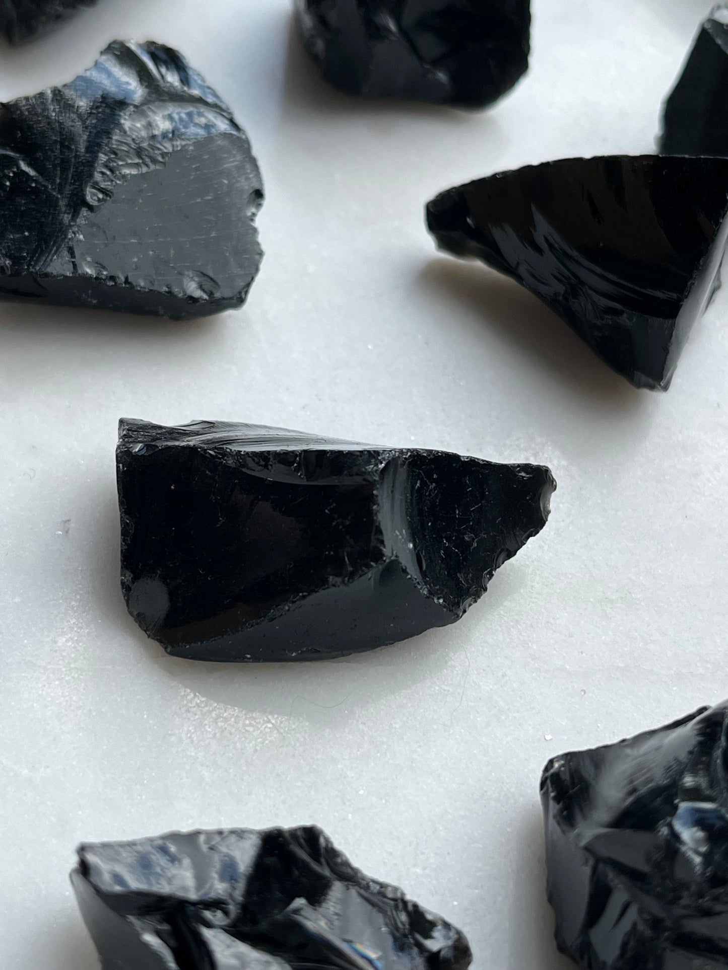 Black Obsidian Raw Stones (250g packs)