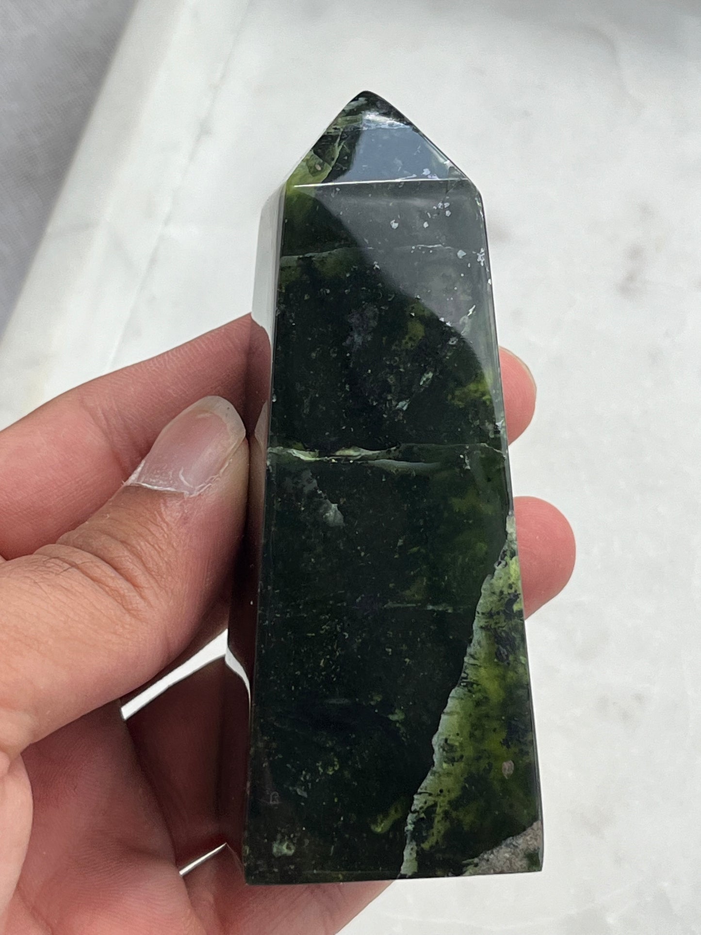 High Grade Serpentine Tower w/Hematite Inclusions (You Choose)