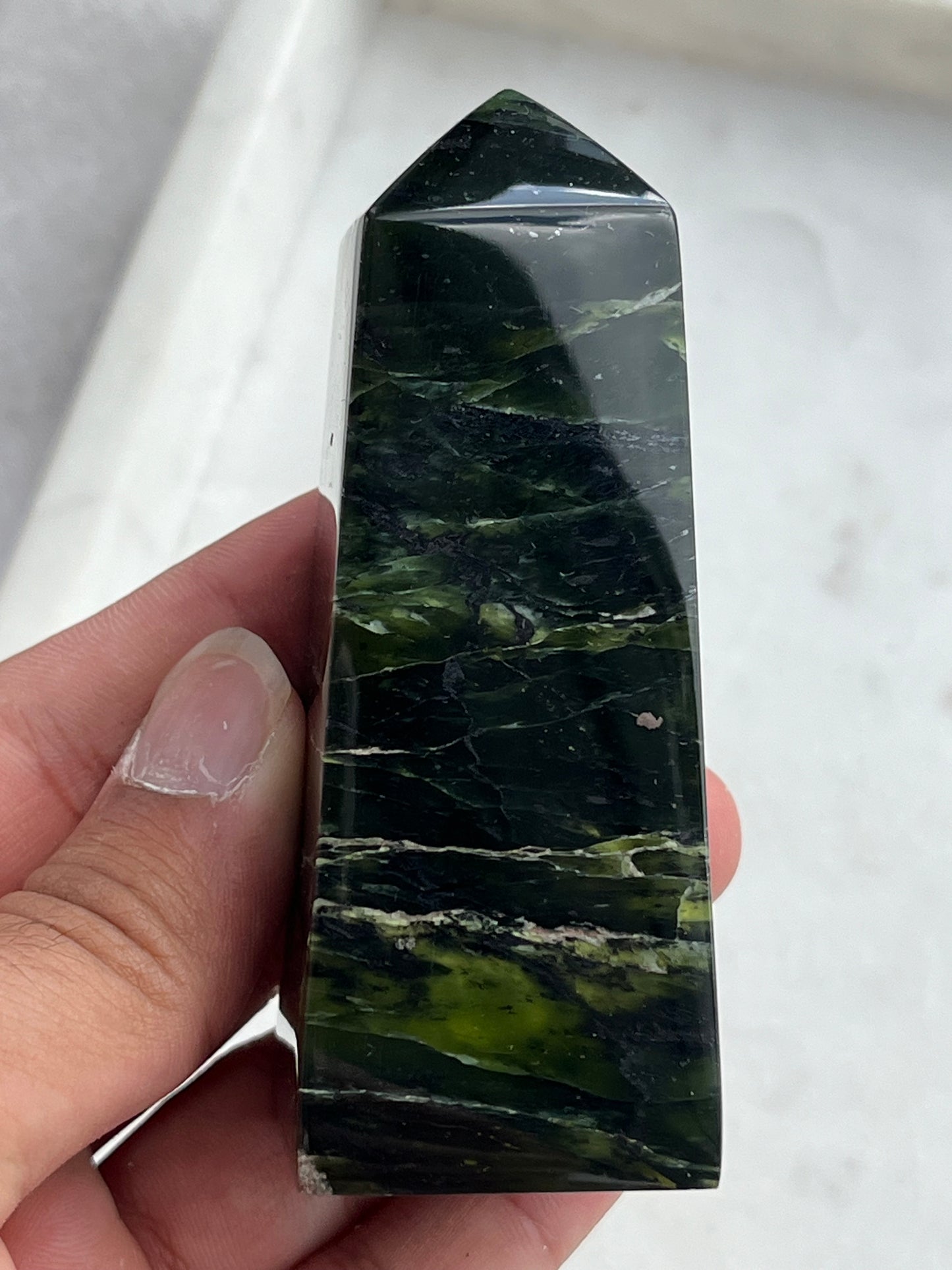 High Grade Serpentine Tower w/Hematite Inclusions (You Choose)