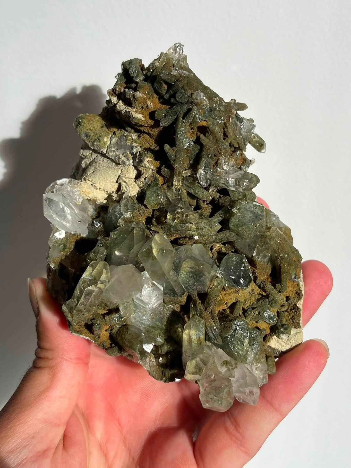 Chlorite Garden Quartz Cluster Specimen C