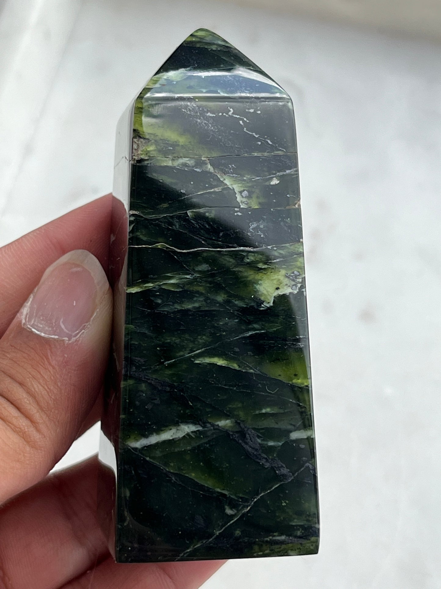 High Grade Serpentine Tower w/Hematite Inclusions (You Choose)