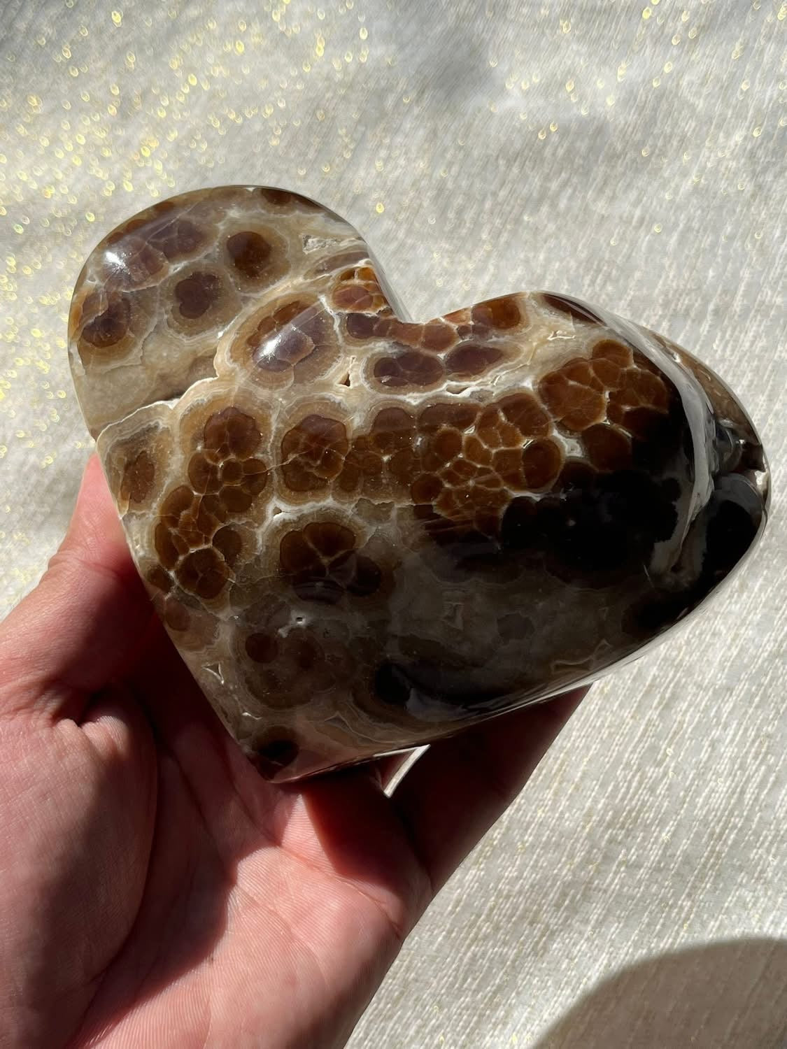 High Grade Botryoidal Chocolate Calcite Statement Heart B