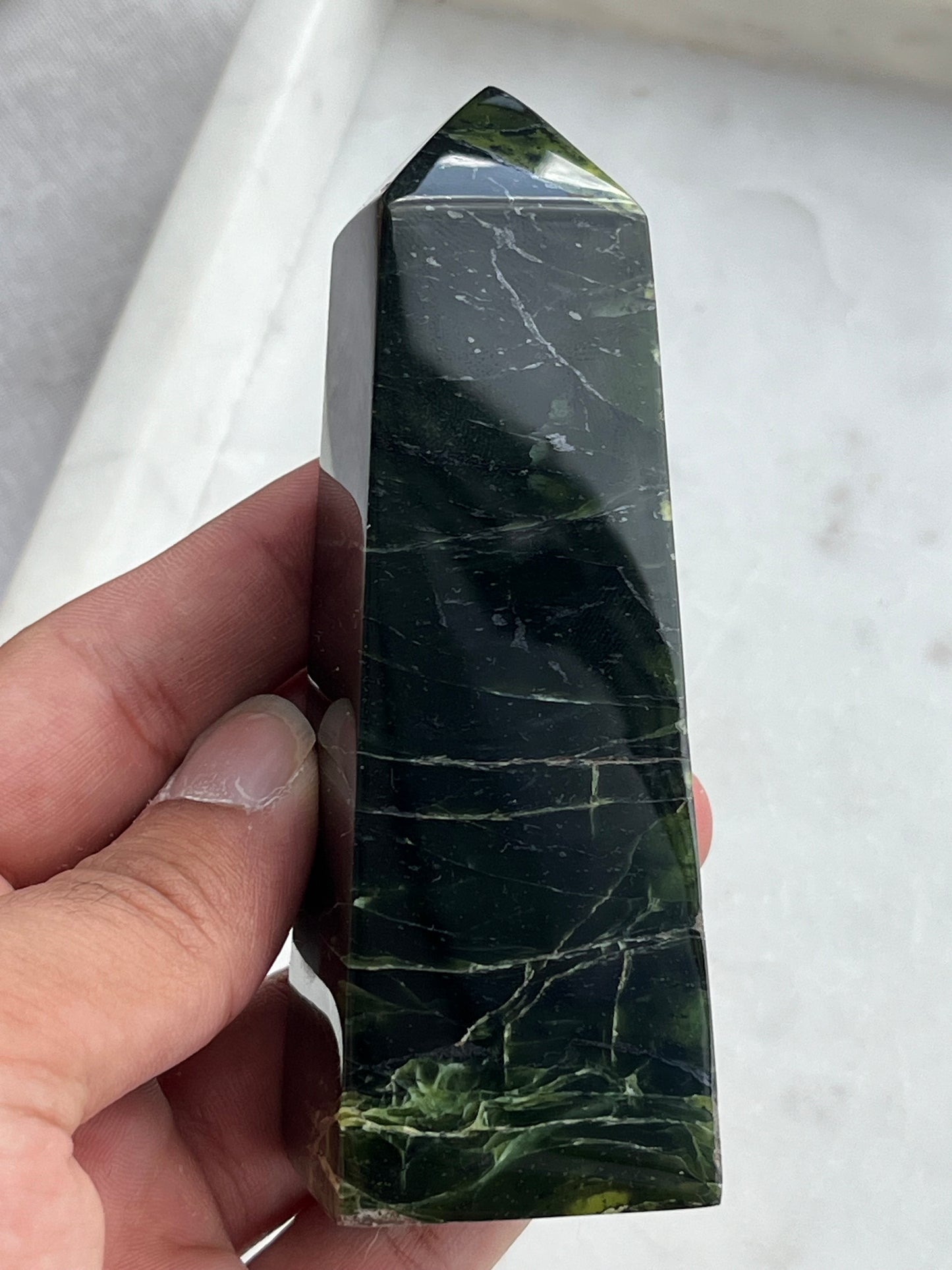 High Grade Serpentine Tower w/Hematite Inclusions (You Choose)