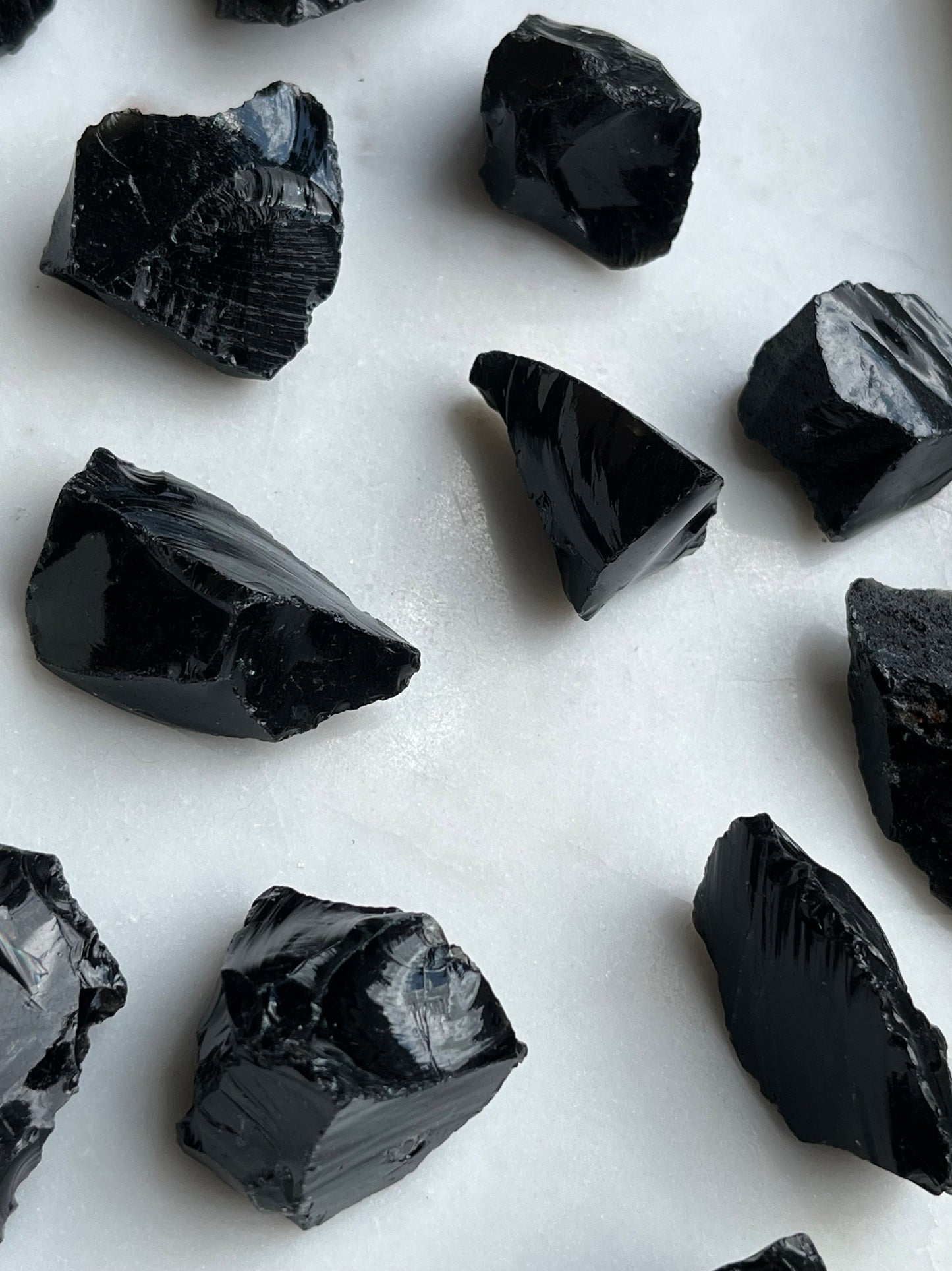 Black Obsidian Raw Stones (250g packs)