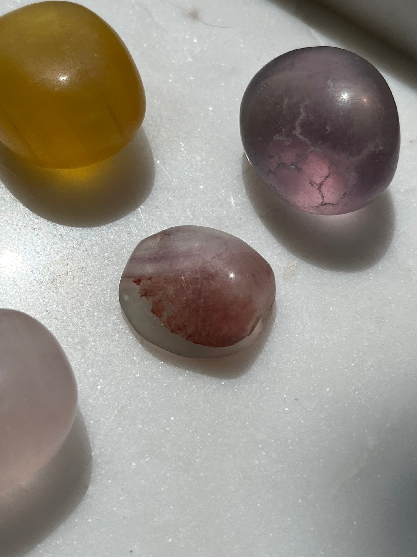 Multicoloured Chunky Fluorite Tumbled Stones (250g Pack)