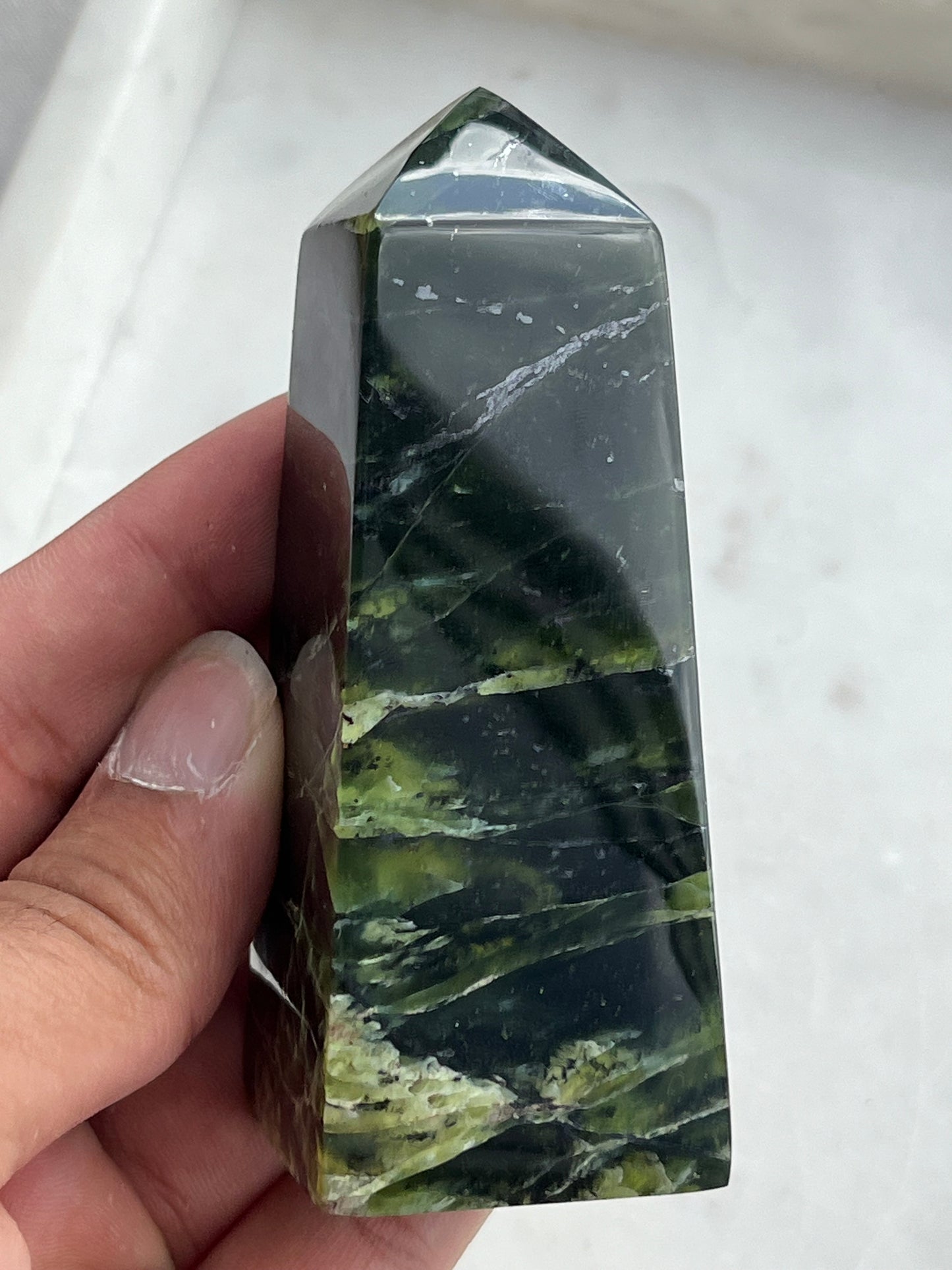 High Grade Serpentine Tower w/Hematite Inclusions (You Choose)