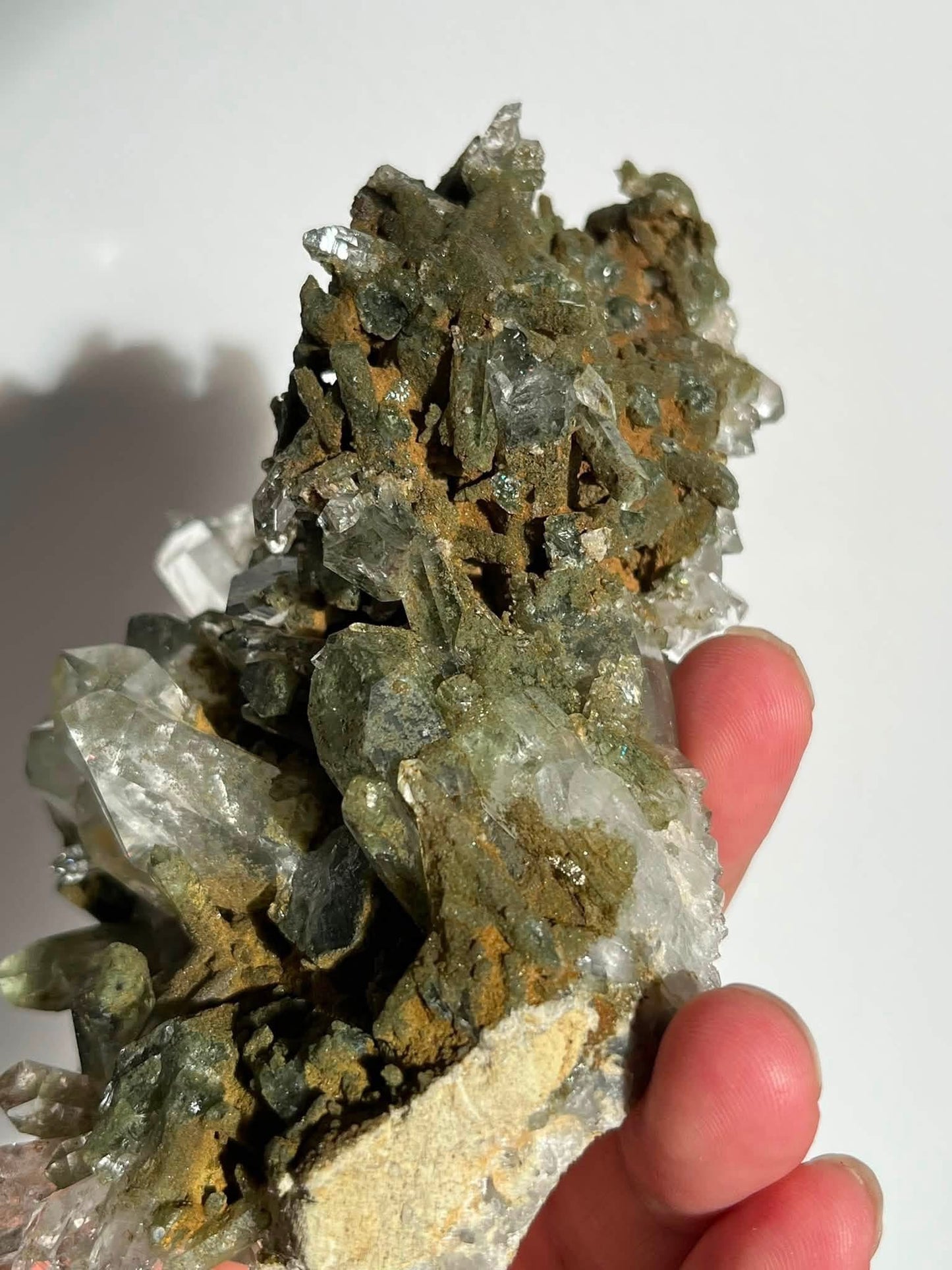 Chlorite Garden Quartz Cluster Specimen C