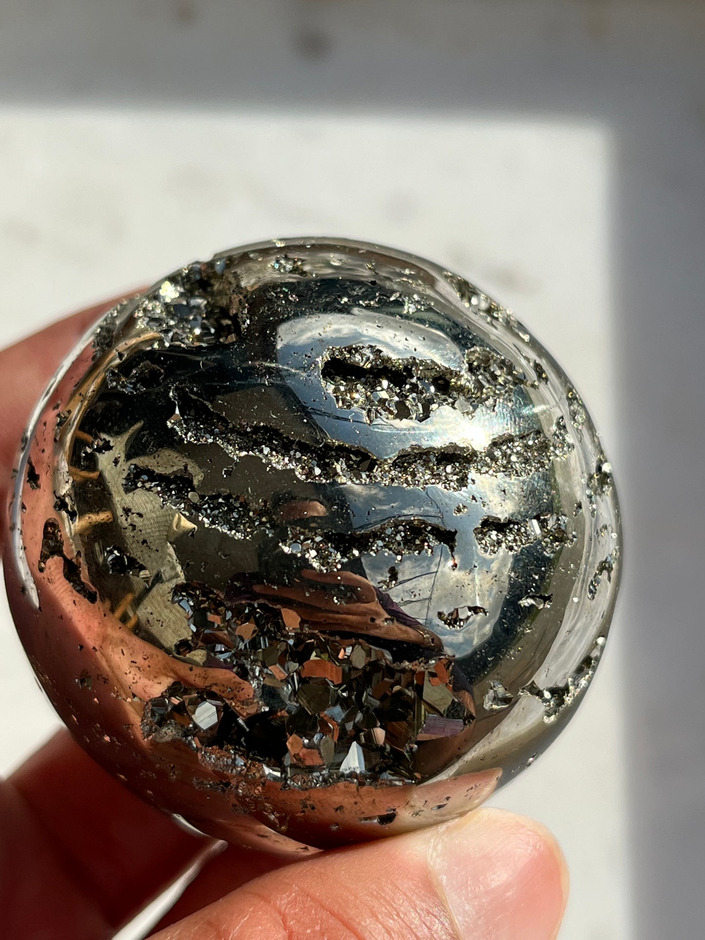 A Grade Peruvian Druzy Pyrite Sphere 01