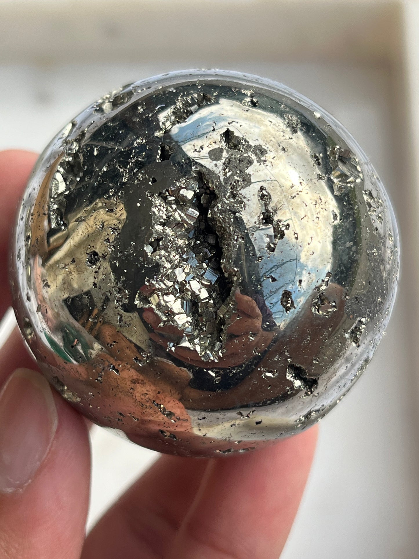A Grade Peruvian Druzy Pyrite Sphere 04