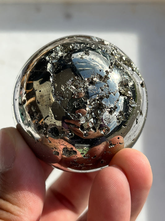 A Grade Peruvian Druzy Pyrite Sphere 02