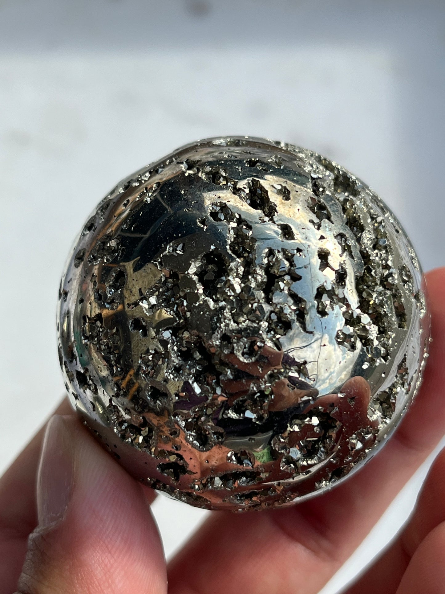 A Grade Peruvian Druzy Pyrite Sphere 03