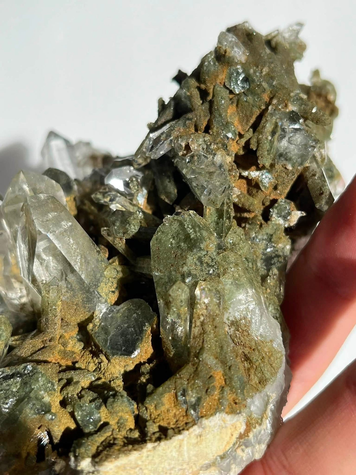 Chlorite Garden Quartz Cluster Specimen C
