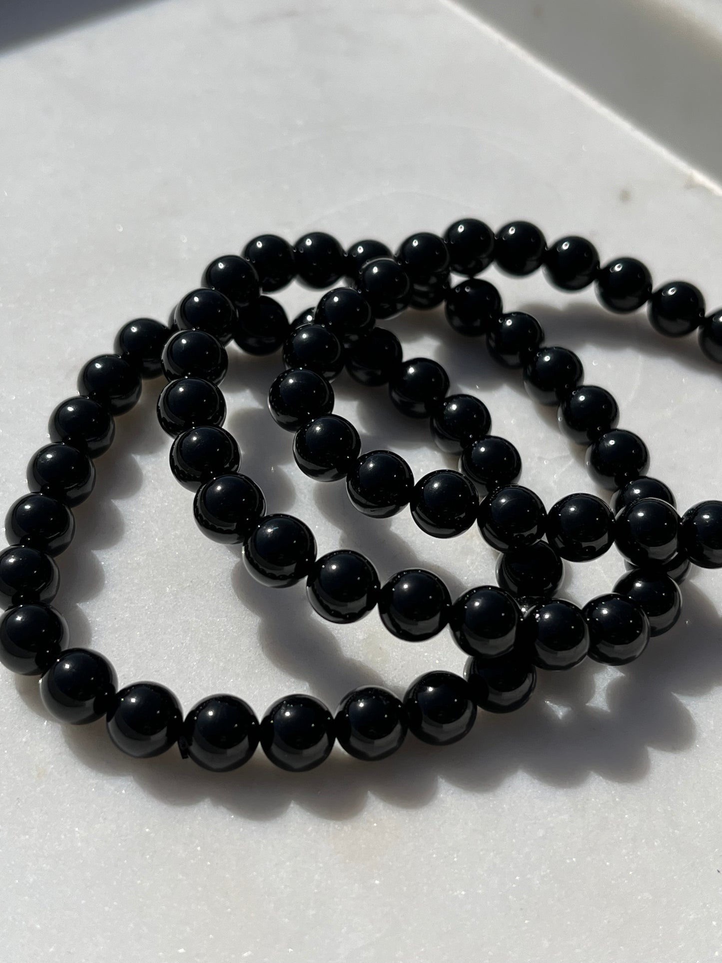 Black Tourmaline 8mm Bead Bracelet