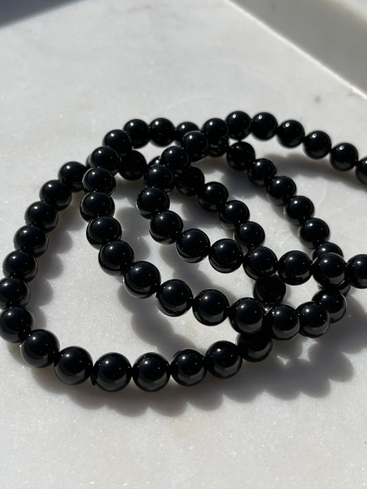 Black Tourmaline 8mm Bead Bracelet