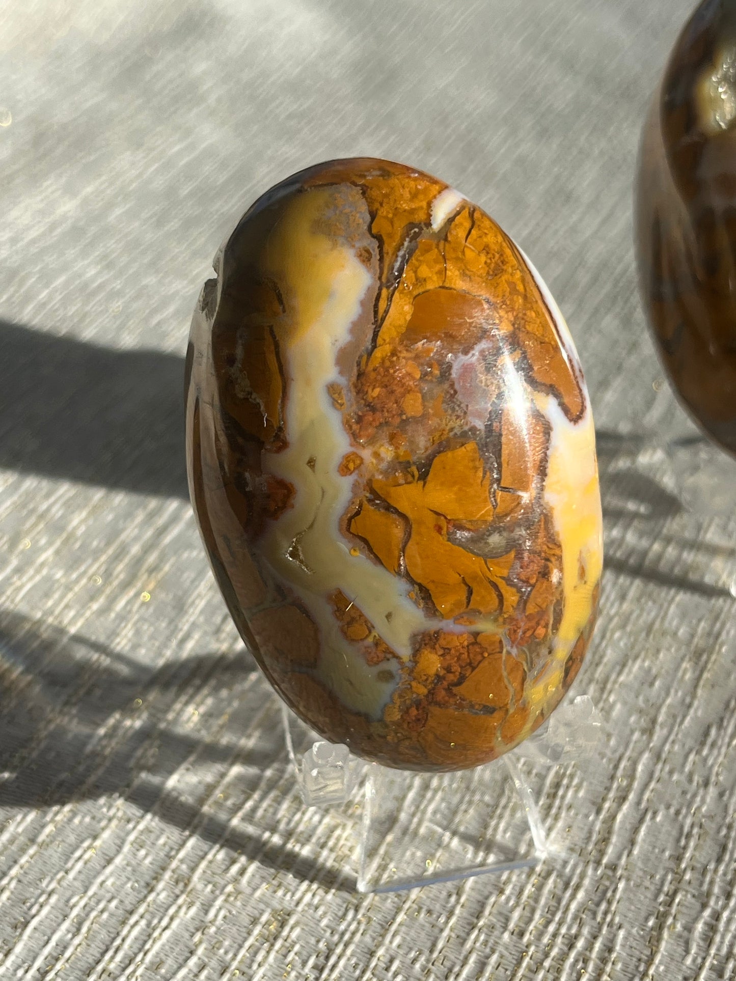 Brecciated Jasper Large Puffy Oval Palmstone Set (2 pieces)