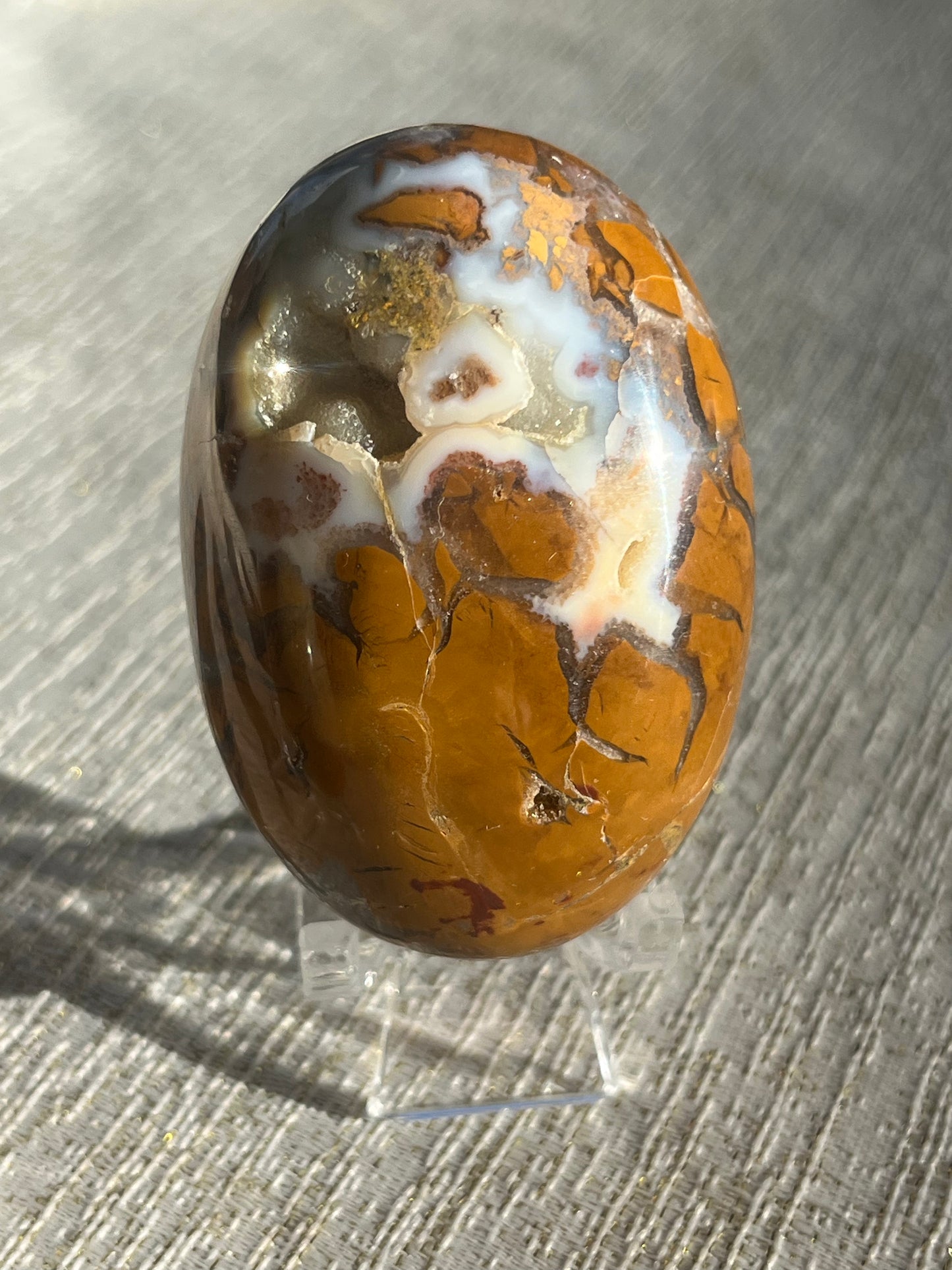 Brecciated Jasper Large Puffy Oval Palmstone Set (2 pieces)