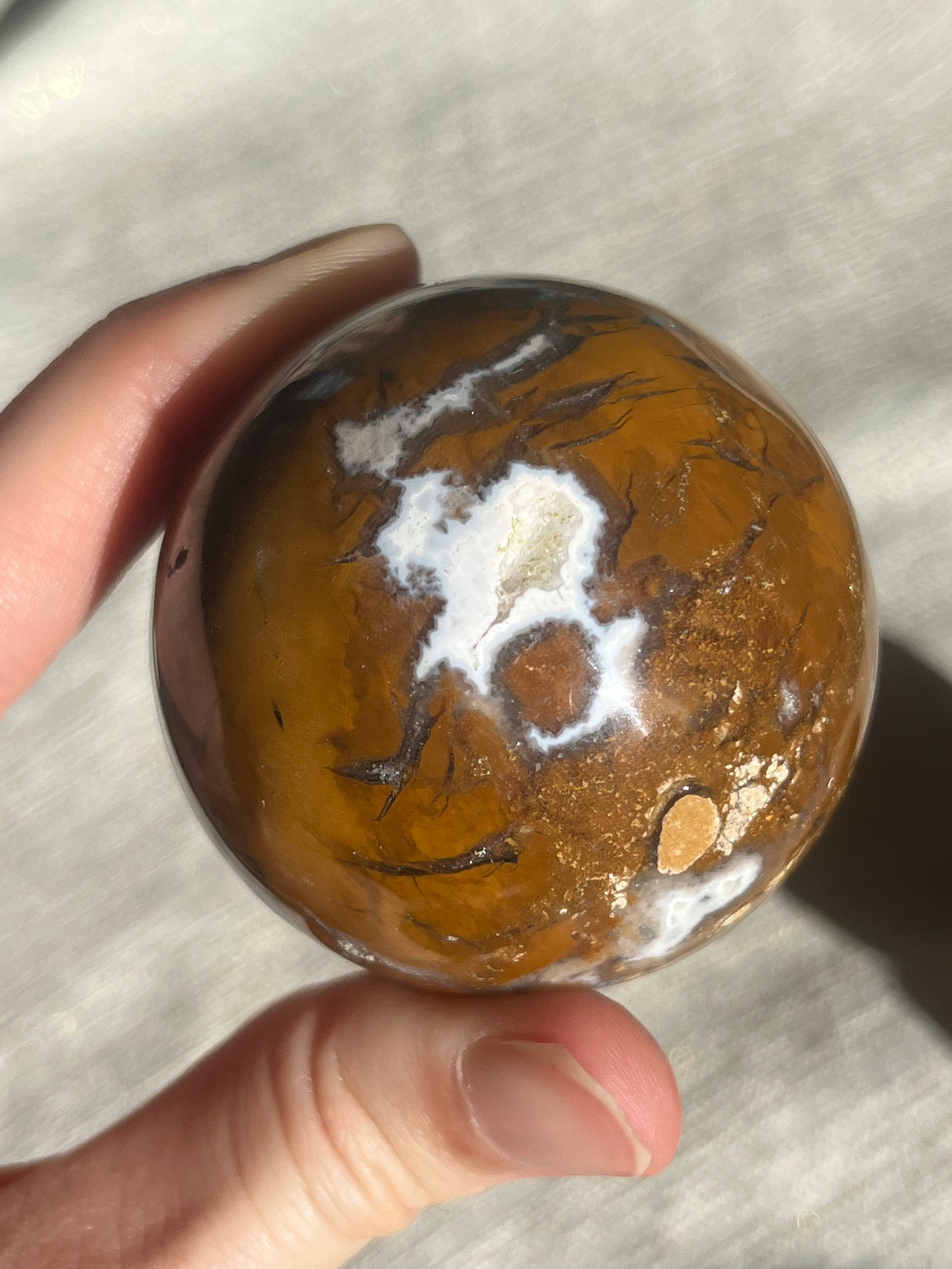 Brecciated Jasper and Red Moss Sphere Set (2 spheres)