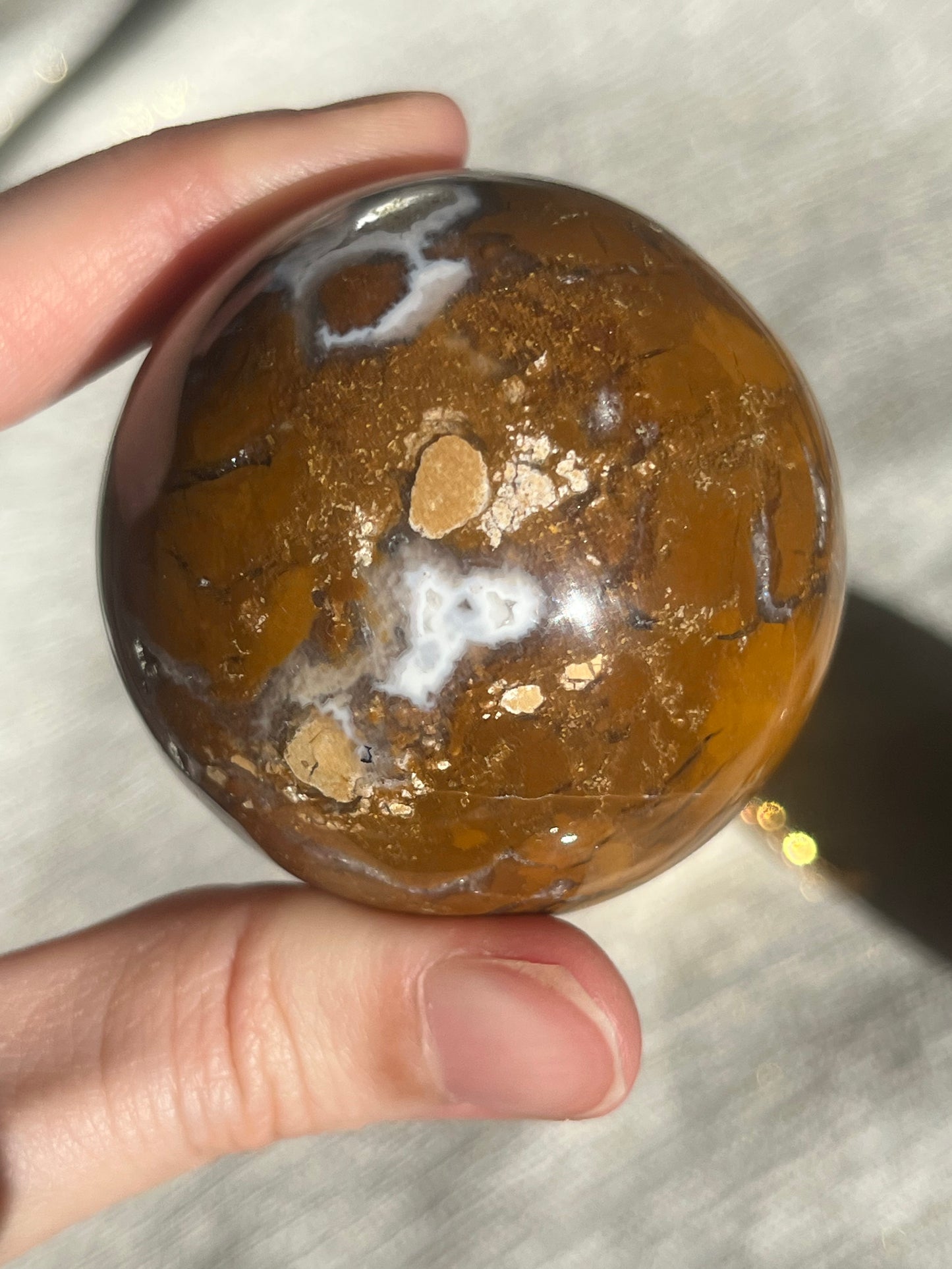 Brecciated Jasper and Red Moss Sphere Set (2 spheres)