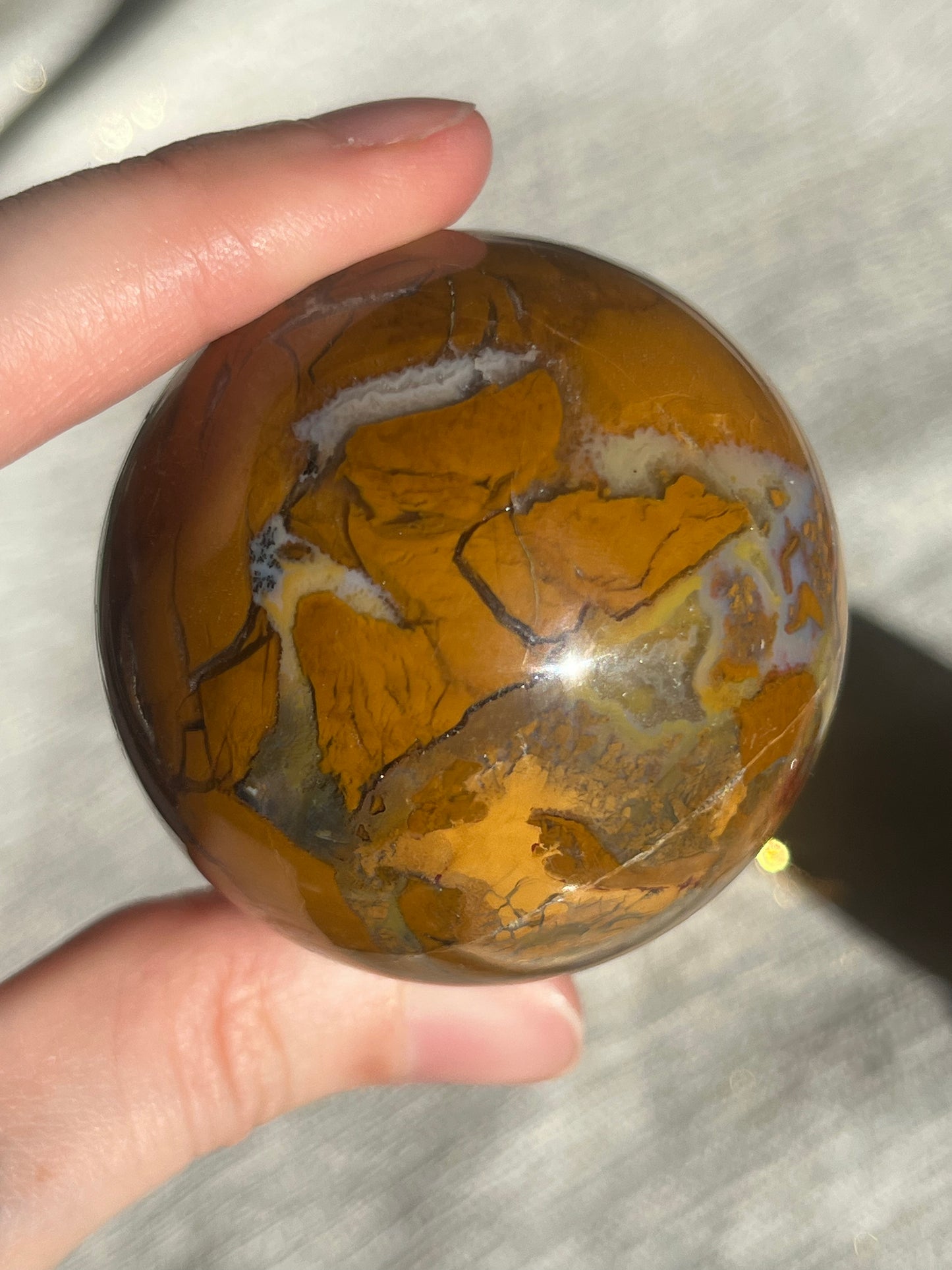 Brecciated Jasper and Red Moss Sphere Set (2 spheres)