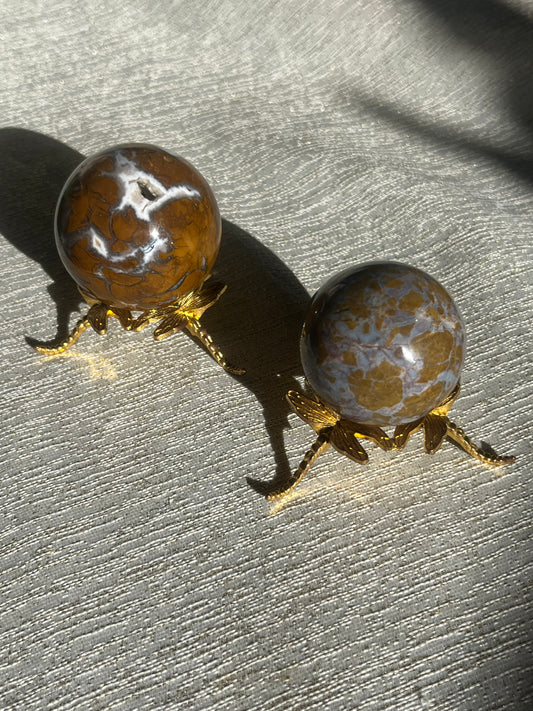 Brecciated Jasper Sphere Set (2 spheres)