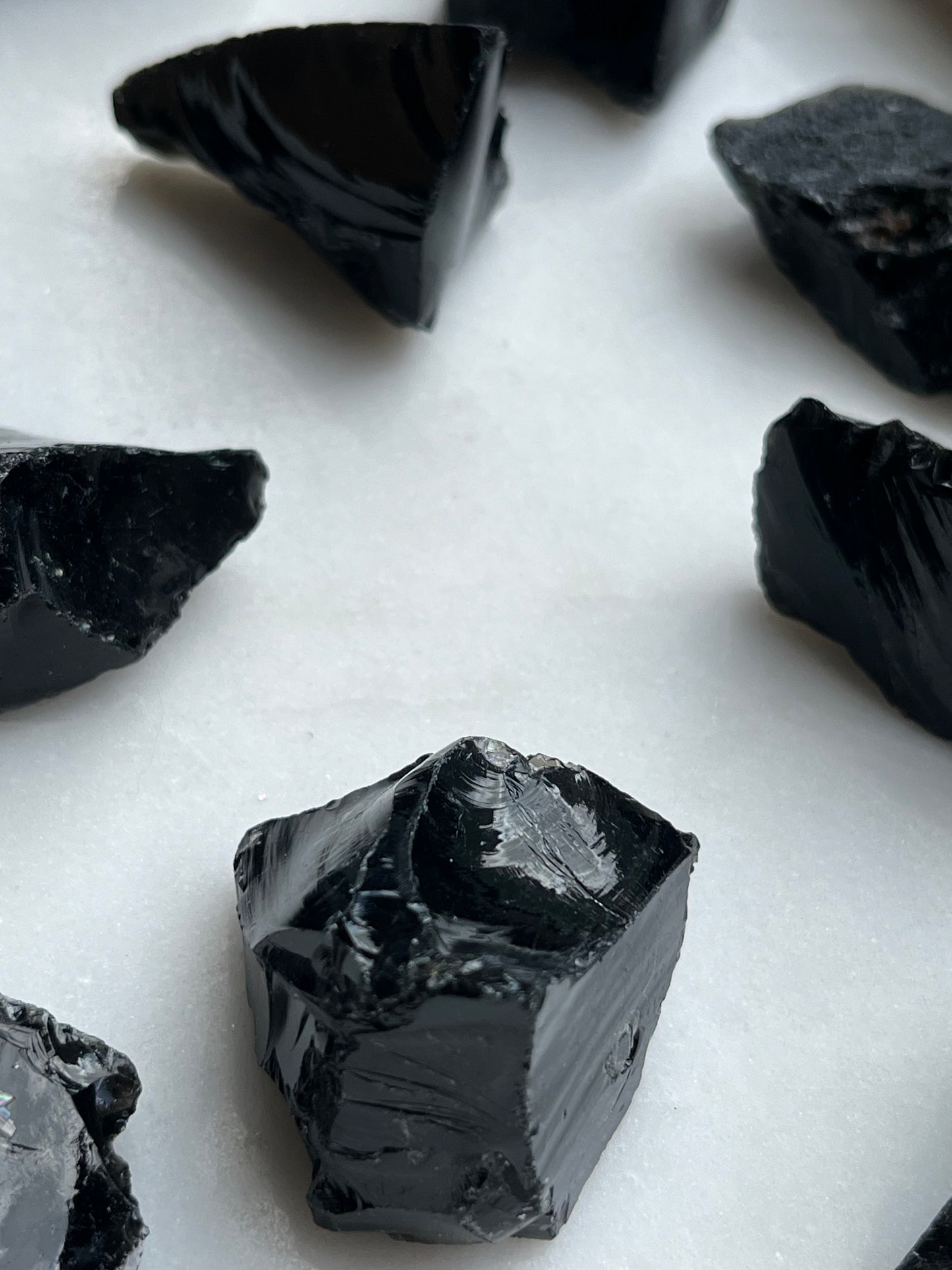 Black Obsidian Raw Stones (250g packs)