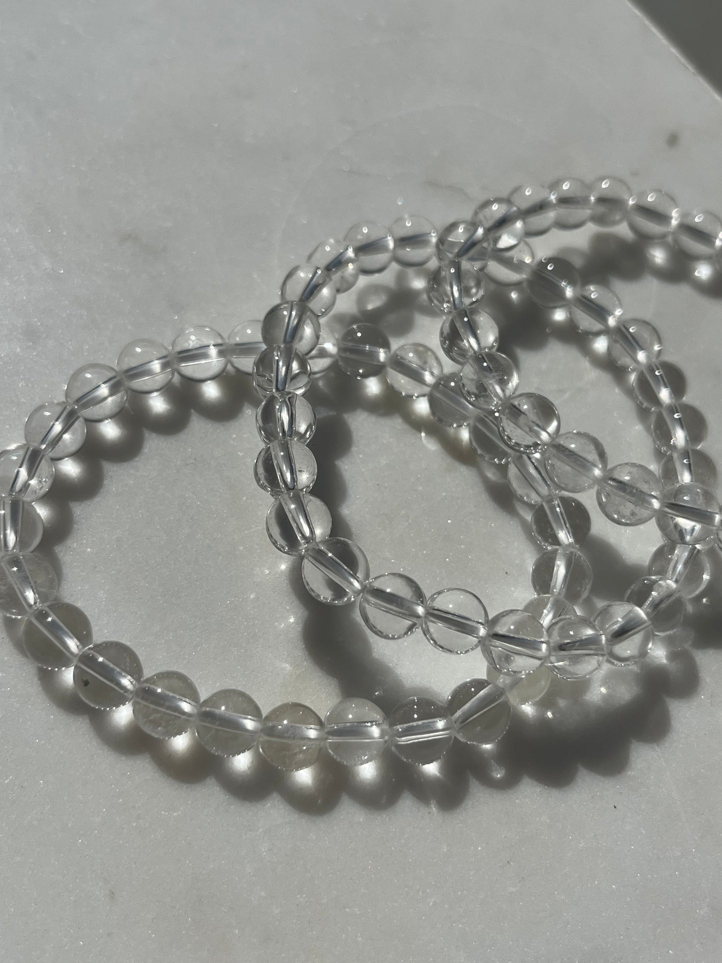 Clear Quartz 8mm Bead Bracelet