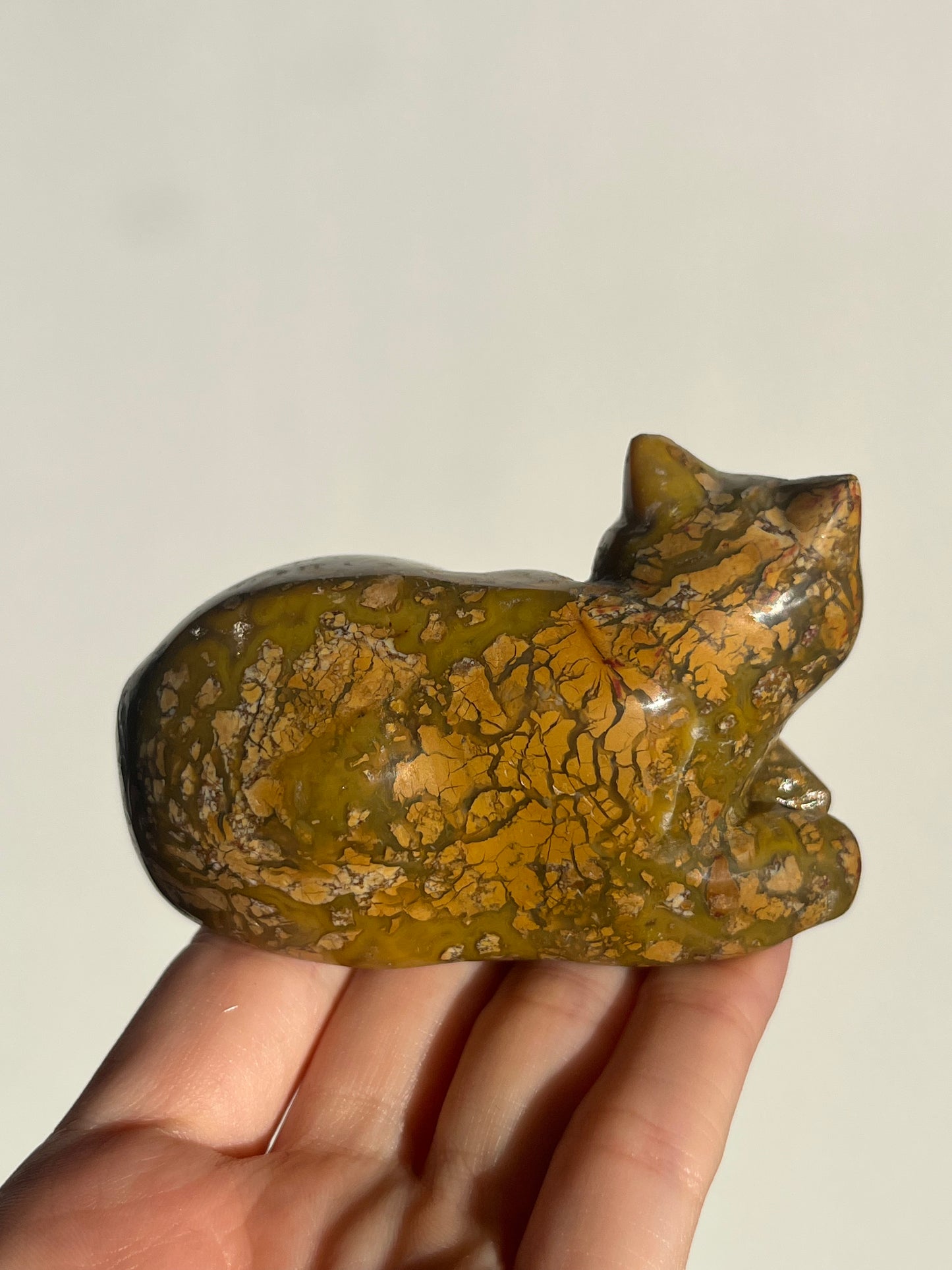 Cotton Candy Agate Cat Carvings A