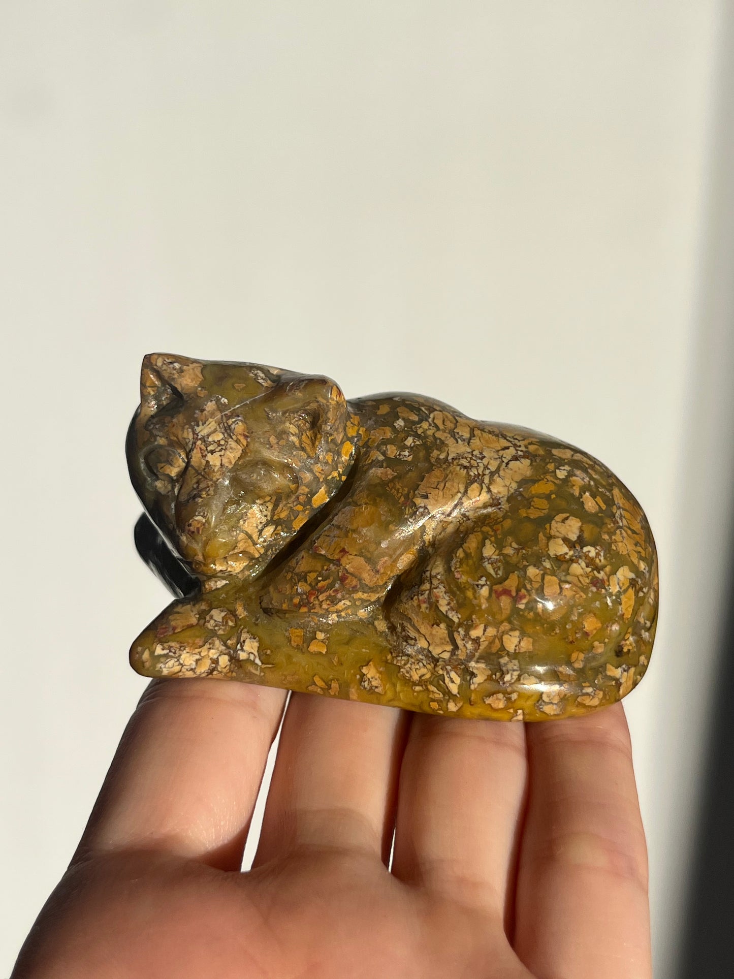 Cotton Candy Agate Cat Carvings G
