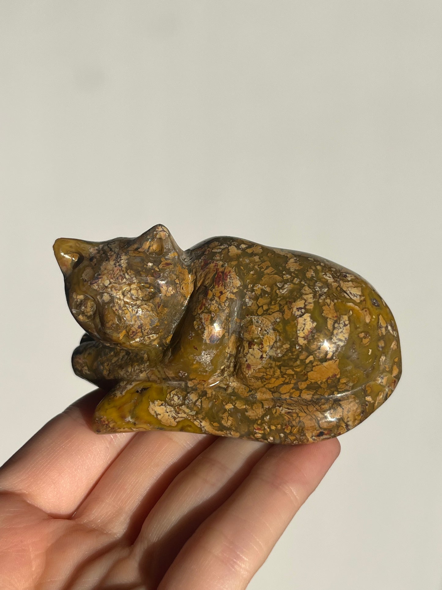 Cotton Candy Agate Cat Carvings G