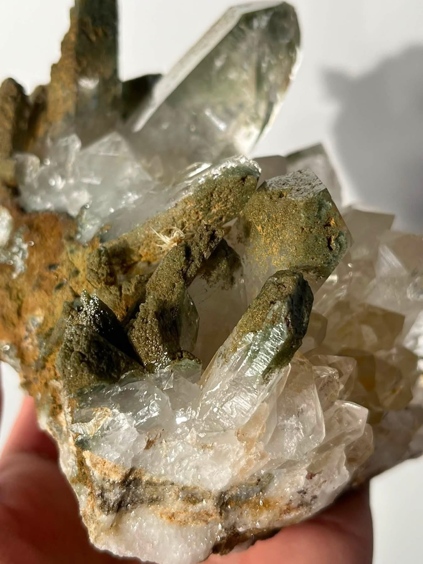 XL Chlorite Garden Quartz Cluster Specimen E