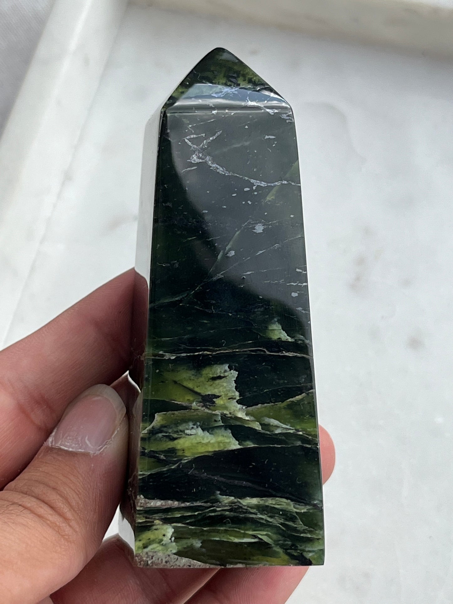 High Grade Serpentine Tower w/Hematite Inclusions (You Choose)