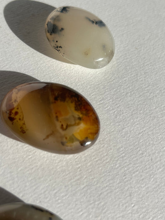Dendritic Chalcedony Mini Palmstones (Pack of 8)