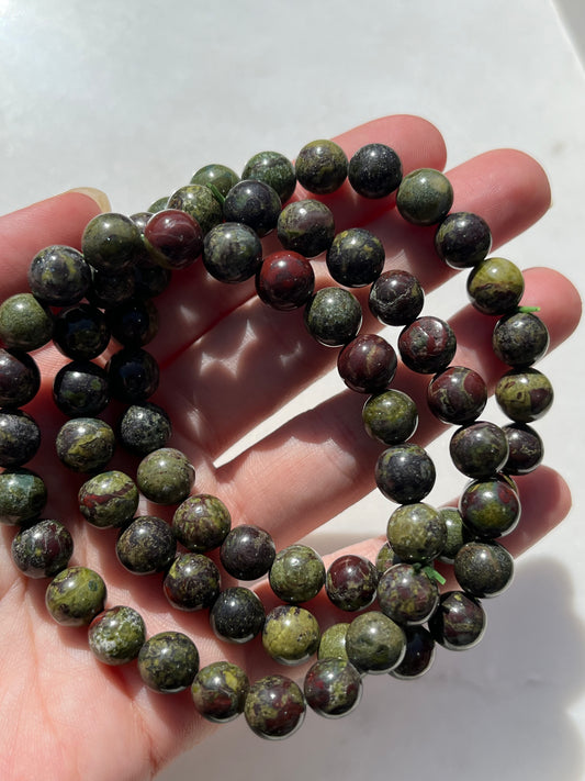 Dragons Blood Jasper 8mm Bead Bracelet