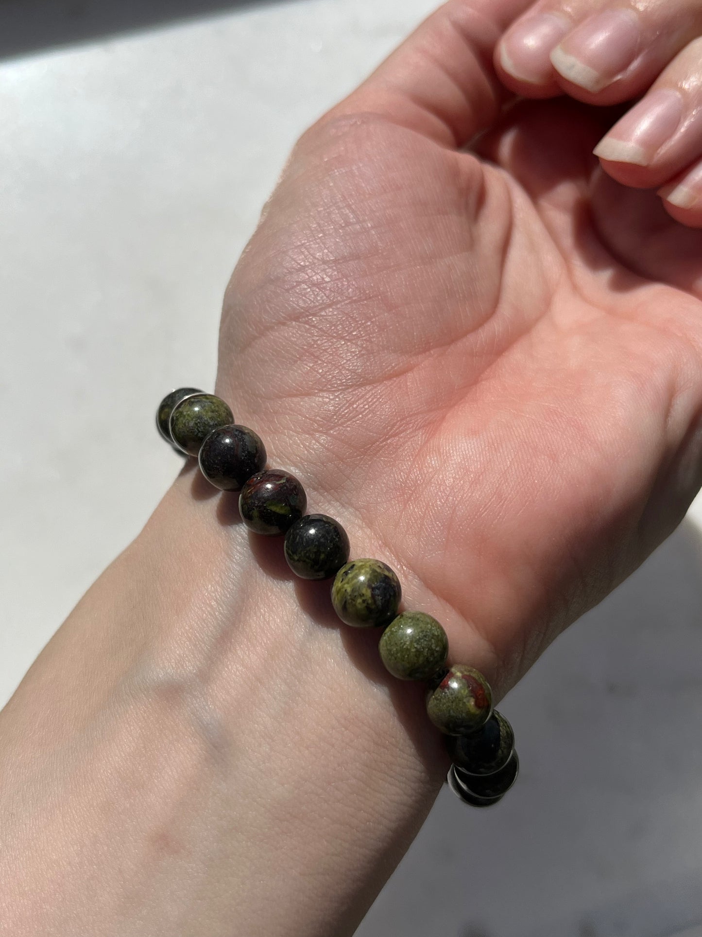 Dragons Blood Jasper 8mm Bead Bracelet