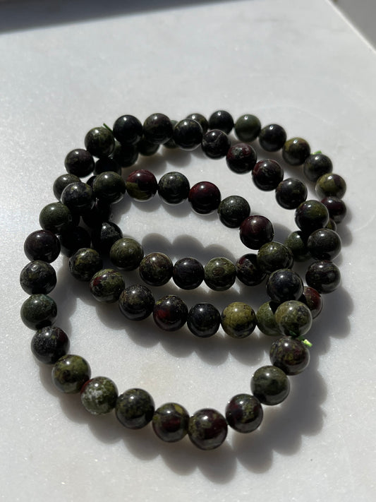 Dragons Blood Jasper 8mm Bead Bracelet