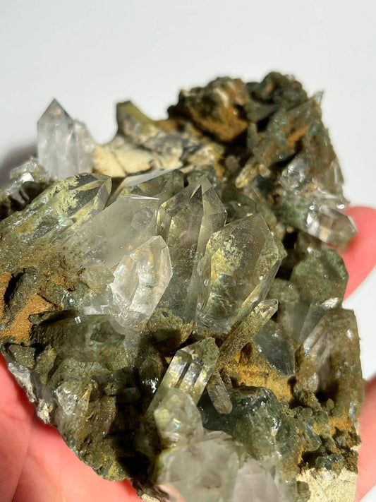Chlorite Garden Quartz Cluster Specimen C