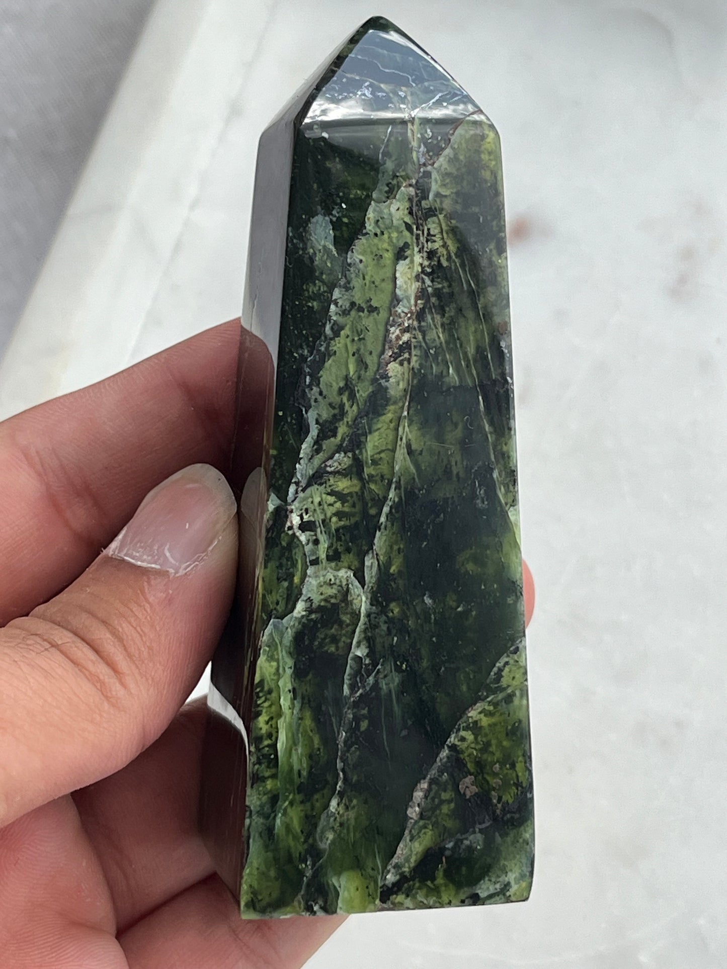 High Grade Serpentine Tower w/Hematite Inclusions (You Choose)